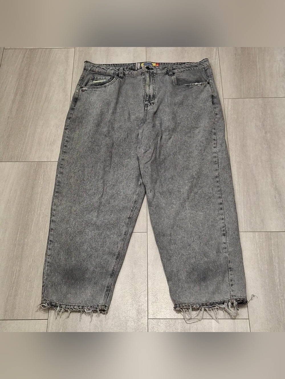 Empyre Jeans Y2k Baggy Skater Size 38 Black Wash JEANS HAS SOME RIPS
